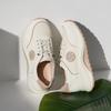 Jisyu Leather Frit Platform Band String Sneakers 5cm