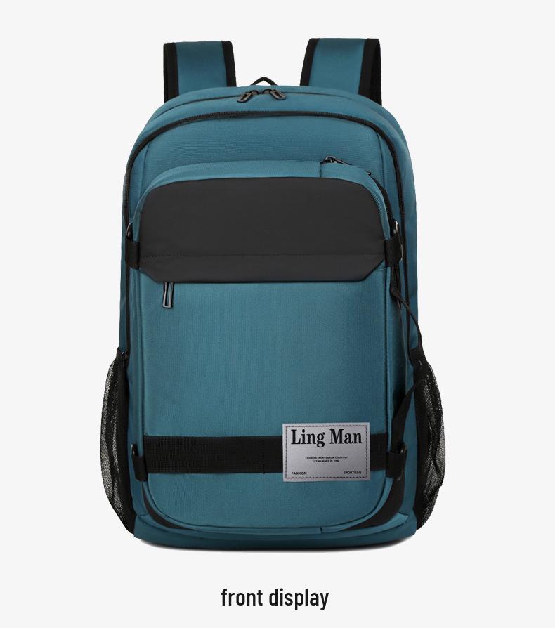 Trendy Minimalist Men's Laptop Backpack: Lightweight, Detachable, Large Capacity for Business Commute & Travel.