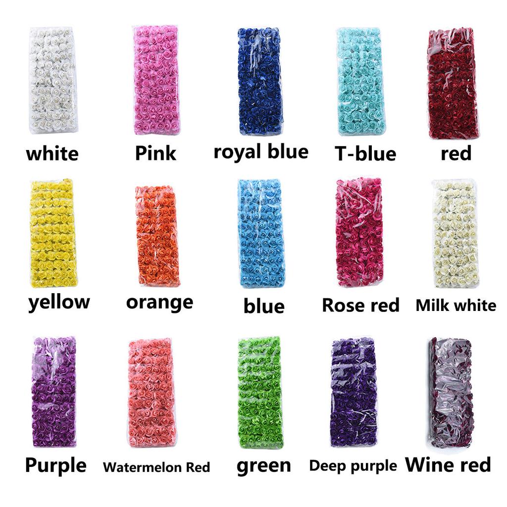 144pcs Artificial Paper Flower Simulation Rose Outdoor UV Protection Festival Christmas Garden Wreath Wedding Home Diy Candy Box