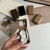 Simple Colorful Lens Box Eye Container Lovely Travel Kits Matte Black Brown Contact Lens Case with Mirror for Women