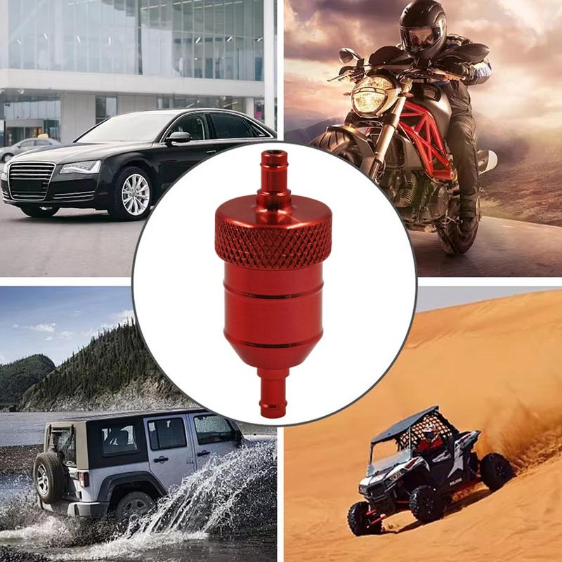 Inline Oil Filter Reusable Motorcycle Oil Filter Engine Parts Aluminum Alloy Replacement Parts For Scooter ATV & Offroad Vehicle
