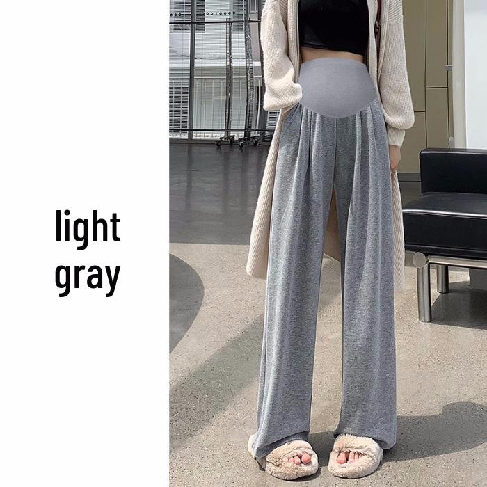2026 Spring Maternity Wide-Leg Pants: Soft, Drapey, Casual Long Pants M
