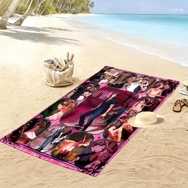 Dirty Dancing Print Beach Towel, Large Soft Quick Dry Towel for Beach Camping Swimming