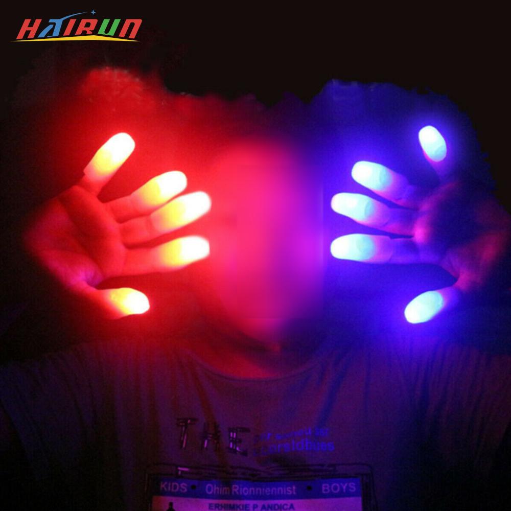 2/4PCS Magic Trick Fingers Thumbs featuring LED Battery Powered Magic Props Spooky Holiday Magic Trick Fingers Thumbs Playthings Designed For Child