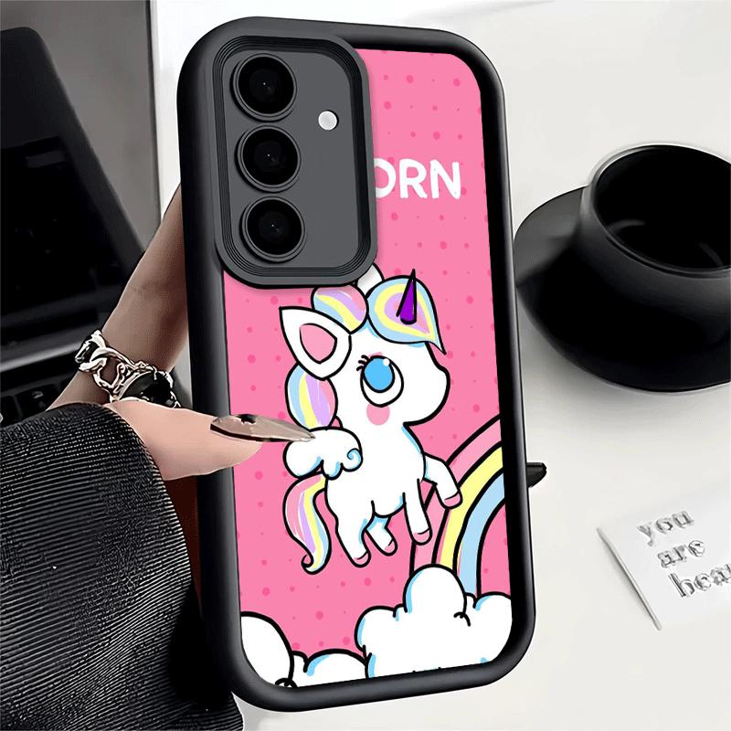 Phone Case for Samsung Galaxy A17 A16 A15 A14 A13 Pink Unicorn Rainbow A56 A36 A26 A55 A35 A25 A54 A34 A24 A53 A33 A23 A07 A06