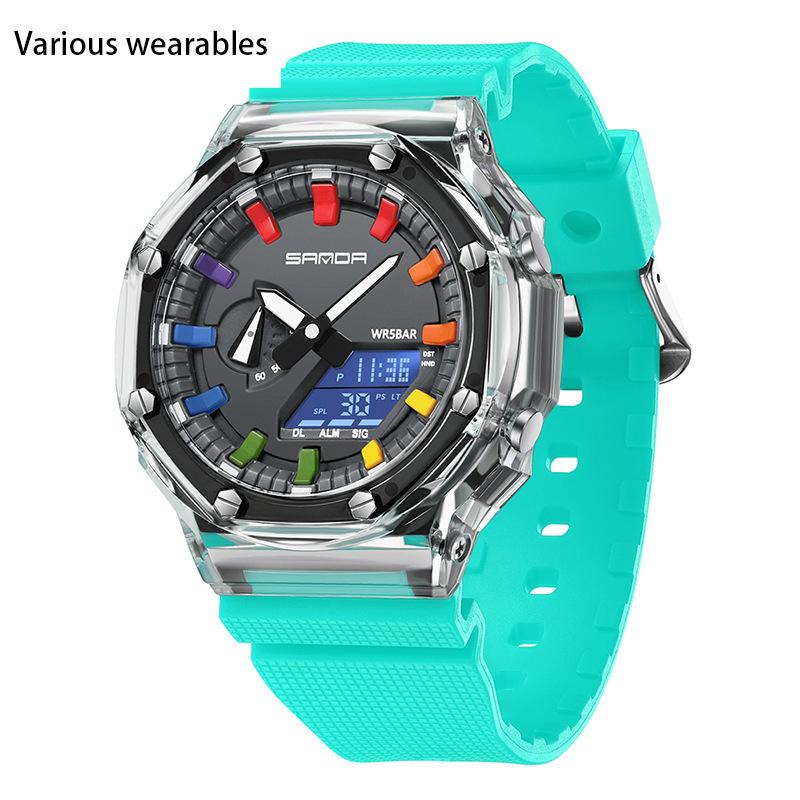 

Новые прозрачные электронные часы многофункциональные модные корейские мужские часы часы для дайвинга будильник противоударные часы