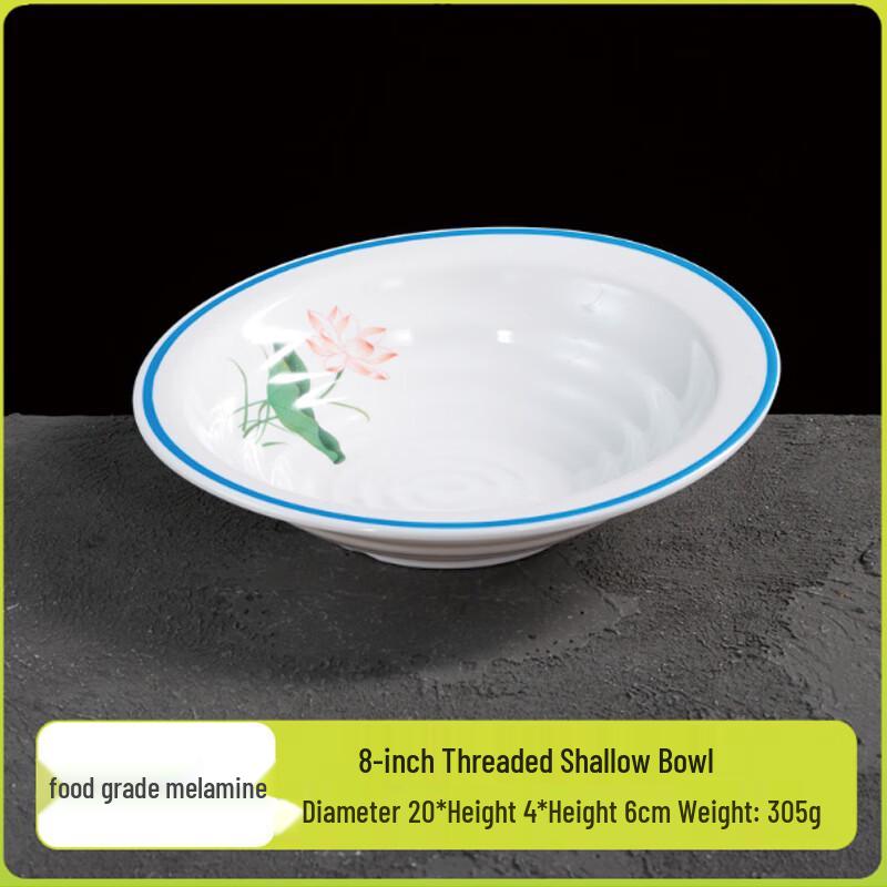 

Jiu Bing Melamine Blue Lotus Dinner Plates 2-pack