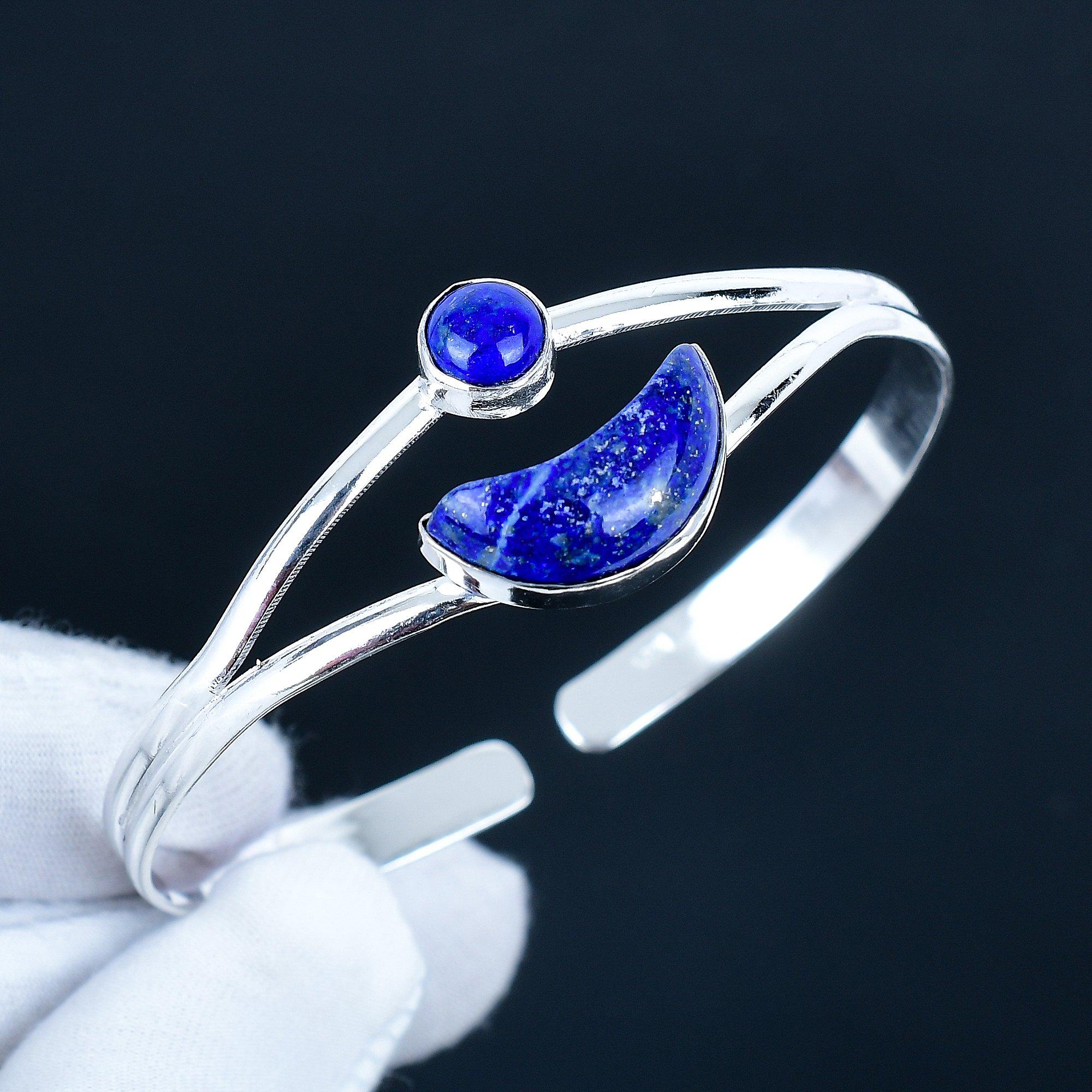 

Натуральный Лазурит Драгоценный Камень Ручной Работы Манжета Браслет 925 Стерлинговое Серебро Манжета Браслет, Браслет с Лазуритом для Жены, Унисекс Браслет, Подарок для Вечеринки 7 синий