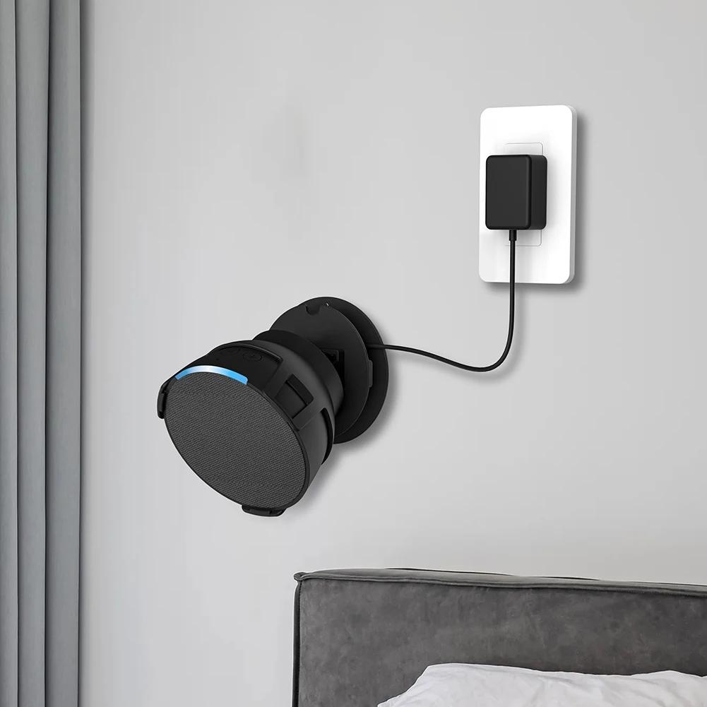 Wall-mounted Speaker Holder Bracket Space Saving Prevent Falling Home Decoration Built-in Cable Management for Amazon Echo Pop