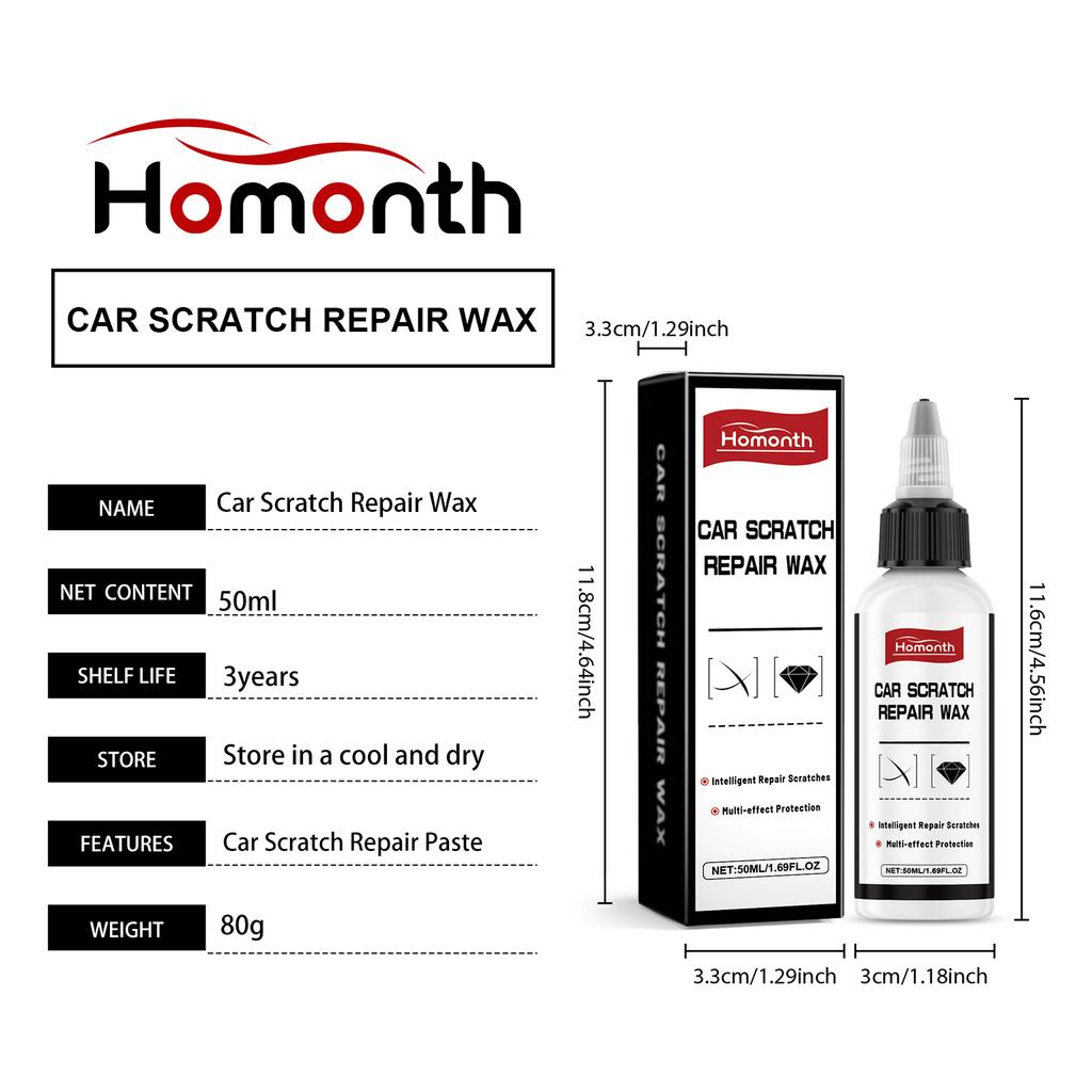 Car Scratch Repair Wax Eliminates Blemishes Restores Smooth Mirror Gloss Cleans Surface Impurities Body Paint Maintenance Liquid