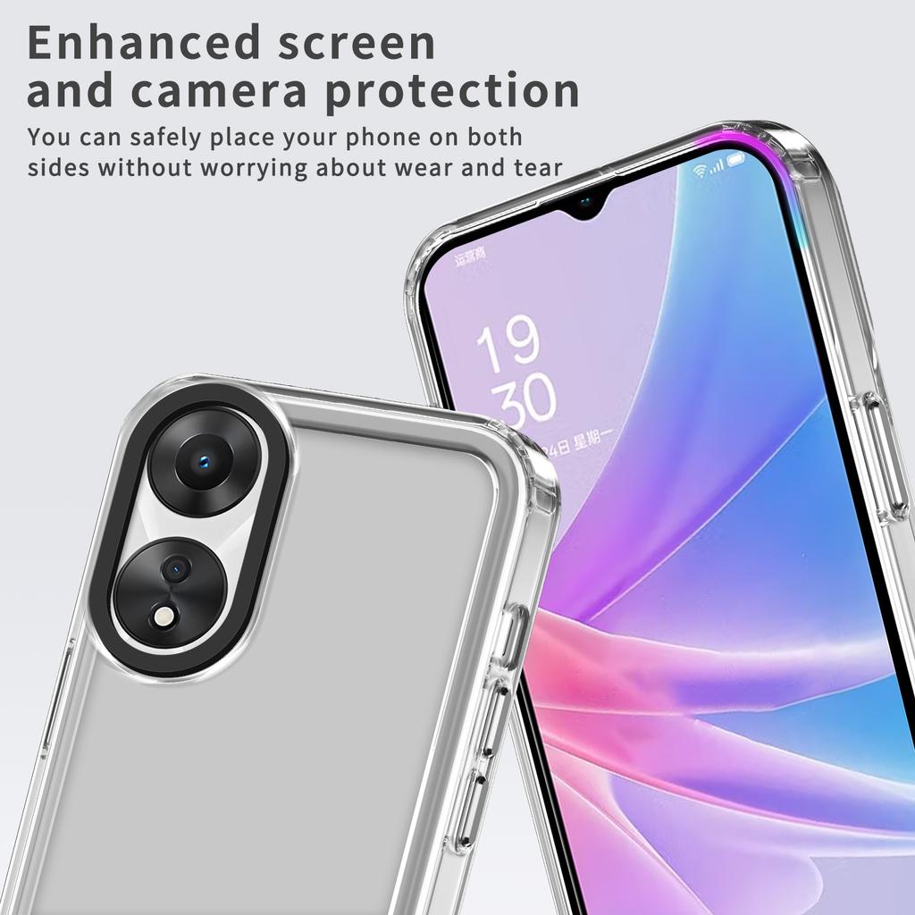 For Oppo A58 5G/A78 5G Clear Cases Anti-Scratch PC+TPU Phone Cover
