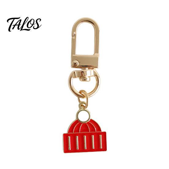 Christmas Party Keychain Cartoon Keychain, Enamel Santa Snowman Elk Snowflake Bag Charm, Holiday Decoration Xmas Theme Pendant for Backpacks Handbags