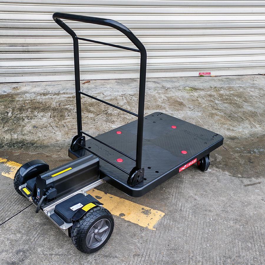 Compact Electric Sensor Stroller with Folding Flat Body for Logistics, Picking, and Sorting in Warehouses