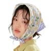 Sunscreen Bandanas Stripe Neck Tie Flower Silk Scarf Female Printed Scarf Hair Band Square Scarf