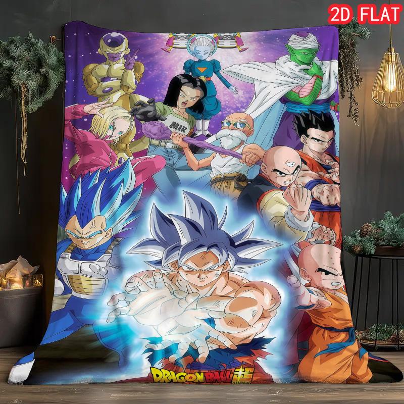 Dragon Ball Stylish Home Blanket Printed Flannel Warm Blanket for Modern House Decor THW