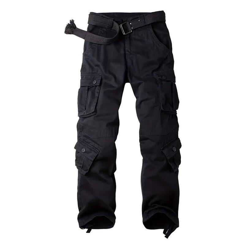 Herren Cargo-Hose mit lockerem Schnitt und vielen Taschen - Strapazierfähig, Übergröße, Gerades Bein, Lässige Outdoor-Sporthose