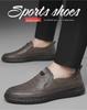 Men's Genuine Leather Casual Business Shoes - Versatile Cowhide with Soft Non-Slip Sole