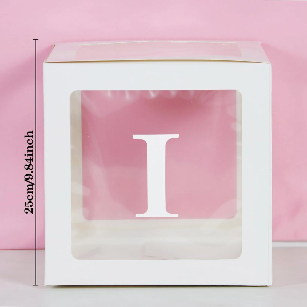 Průhledná Krabice s Písmenkovými Balónky Dekorace Všechno Nejlepší k Narozeninám Svatba Dekorace Potřeby pro Narozeninovou Oslavu dekorace svatba roztomilý