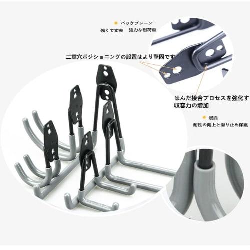 Garage Hooks, 12-Pack Garage Storage Hooks and Hangers, Heavy-Duty Wall-Mounted Garage Organizer for Ladders, Bicycles, Hoses, and More (Gray)