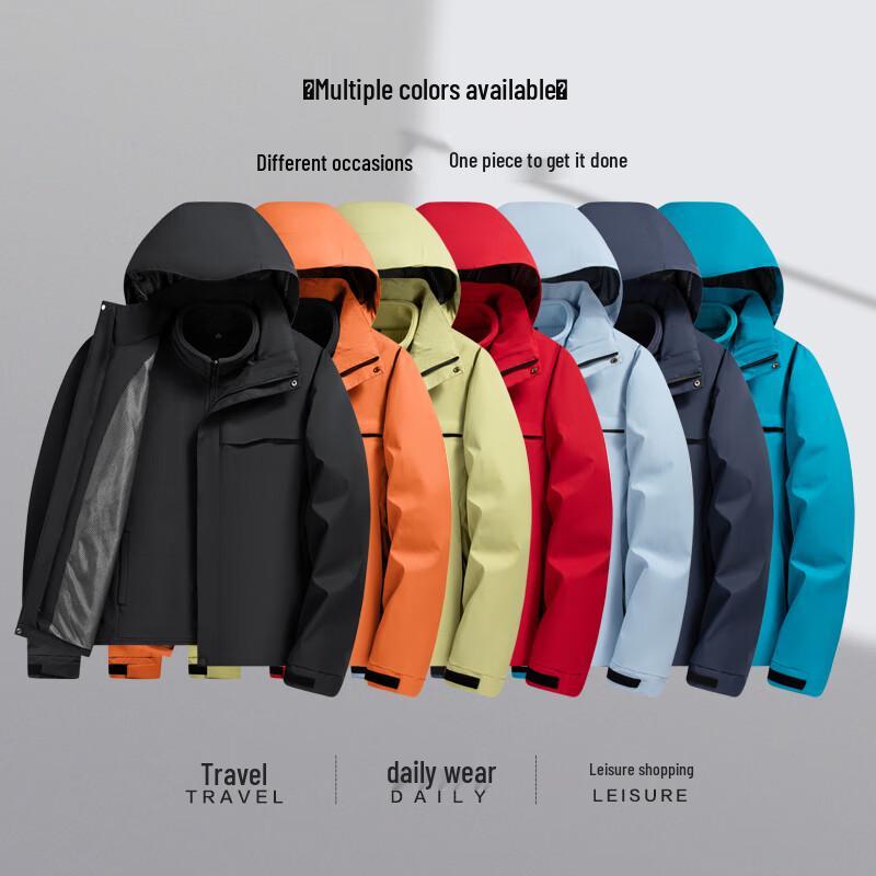 Shanshan Pánská zimní bunda 3 v 1 s podšívkou a odnímatelnou kapucí