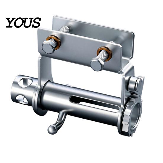 Adjustable Rope Tightener Universal Truck Clamp Tie-Down Tool, Heavy-Duty Steel Cargo Securing Fastener, No-Weld Installation for Pickup