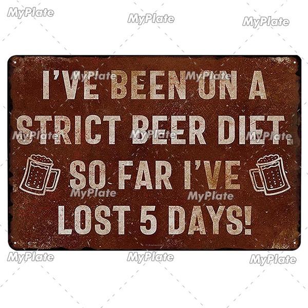 Letrero de Metal creativo para cerveza, placa Vintage, placa de letrero de lata para cerveza fría, decoración de pared para Bar, Club, hombre, arte rupestre, póster personalizado