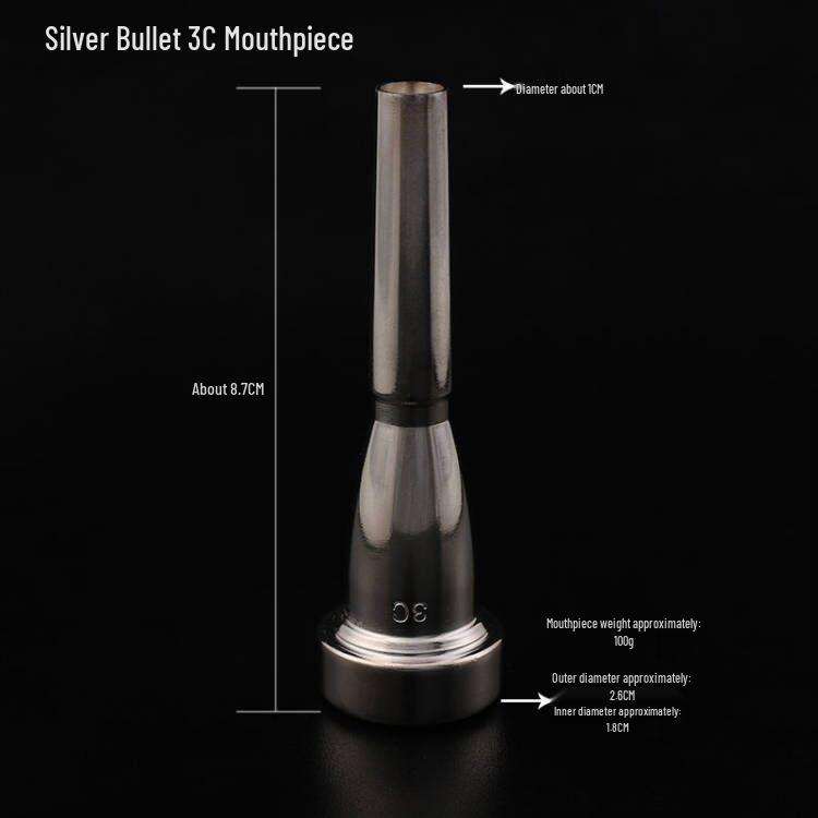 Gold & Silver Trumpet Mouthpieces: 3C, 5C, 7C – Brass Wind Instrument Accessories