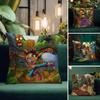 CCrash BandicootT Cartoon Cushion Cover Natural Linen Pillow Case DoubleSided Print Decorative Sofa Pillowcase Home Decor Gift