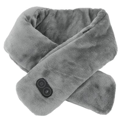 Heating Scarf USB Powered Soft Warm Soreness Relief Vibration Massage Pure Color Heated Neck Wrap