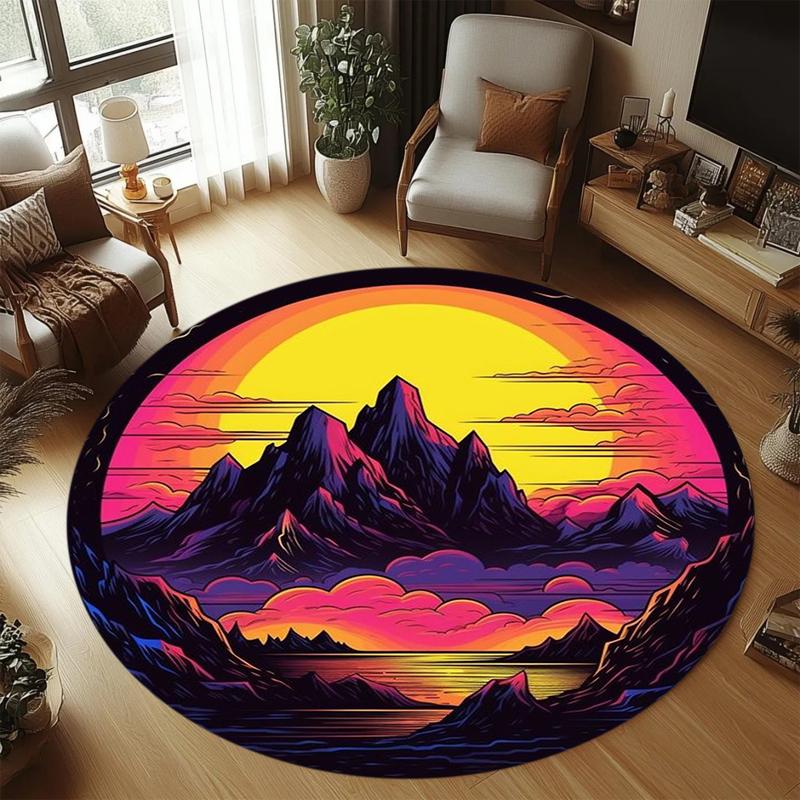 Snow Mountain Lake Carpet Mat Rug Home Decoration Living Room Bedroom Floor Decor Nature Landscape Non Slip Rugs