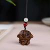 Cute Sheep Goat Shape Charm Diy Making Accessories Jewelry Findings Keychain Components Wood Car Keyring Sandalwood Keychains