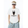 Cotton design letter dog print short sleeved T-shirt loose casual versatile top