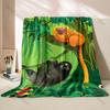 Cartoon Animal Park Printed Blanket Warm and Soft for Home Travel Blanket Sofa Bedding Camping Picnic Car Office Cover Blanket