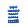 30Pcs Motorcycle Screw Nut Bolt Cap Covers Plastic Plating Accessories Kit in Blue for Bike Protection and Customization