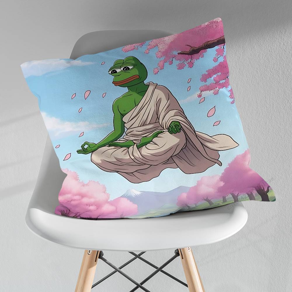 

Funny Art PPepe The Frog Throw Pillow Case Living Room Sofa Cushion Cover For Home Bedroom Decoration Protector 30x30cm
