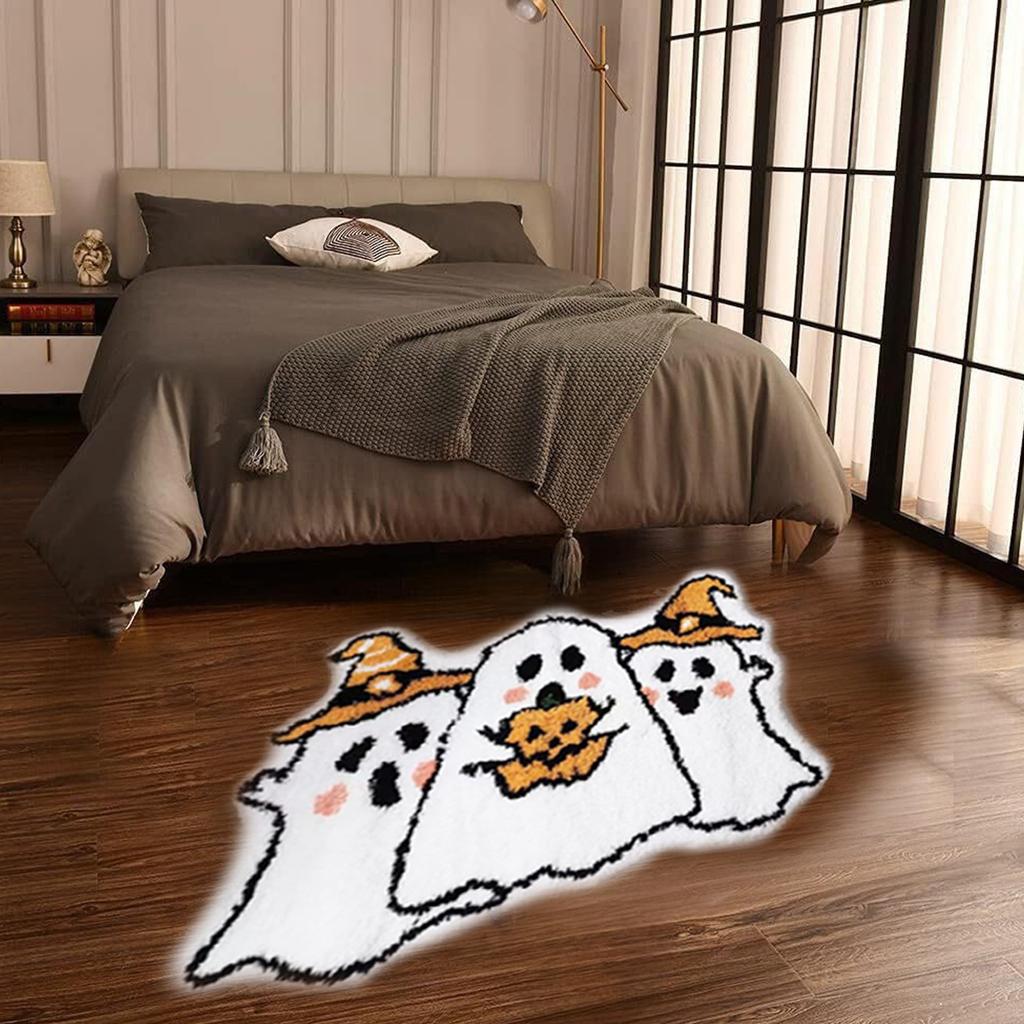Alfombras de Piso de Halloween, Alfombras de Piso de Imitación Cachemira, Alfombras de Piso Decorativas, Alfombras de Piso de Baño, Felpudos para Puerta de Entrada.