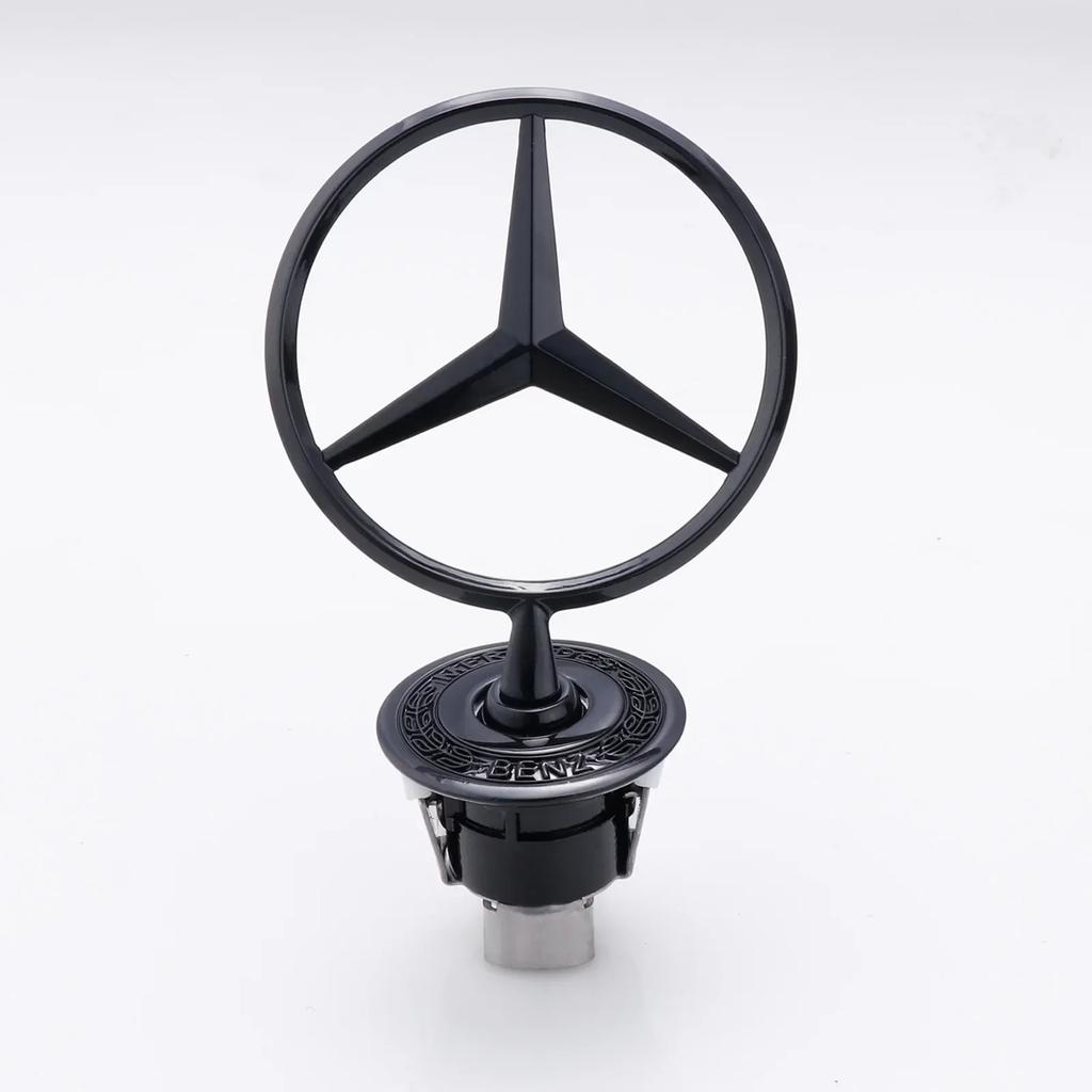 AABGU1 1Pcs Mercedes Benz Car Front Bonnet Logo Emblem Zinc Alloy Badge ForW204 W220 C180 C200 E260 E300L Auto Decorate Accessories