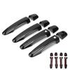 8PCS/Set Car Exterior Door Handle Trim Replacement for Mitsubishi Pajero/Montero/Shogun Sport 2019‑2021Carbon Fiber Style