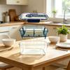 Vegetable Storage Box with Inner Drain Basket and Clip Lid for Washing, Draining, and Organized Fridge Prep Area