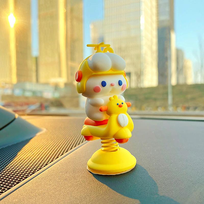 

Original Cartoon Rabbit Rocking Car Ornaments Female Creative Trend Car Ornaments Cute Home Desktop Decoration
