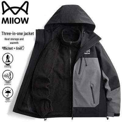 Maoren Men's 3-in-1 Hooded Detachable Thermal Jacket