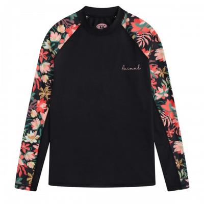 Animal Womens/Ladies Lillie Printed Paneled Rash Top