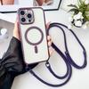 Crossbody Lanyard Transparent Magnetic for Magsafe Phone Case for IPhone Air 17 16 15 14 13 12 Pro Max 16 Plus Protective Cover