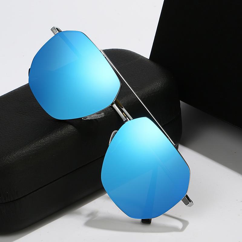 8092 New Men's Polarized Aviator Sunglasses - Large Frame, Fashionable & Trendy for Driving