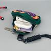 Headset Zipper Mini Bag Storage Small Change Coin Key Portable Pouch with Lanyard