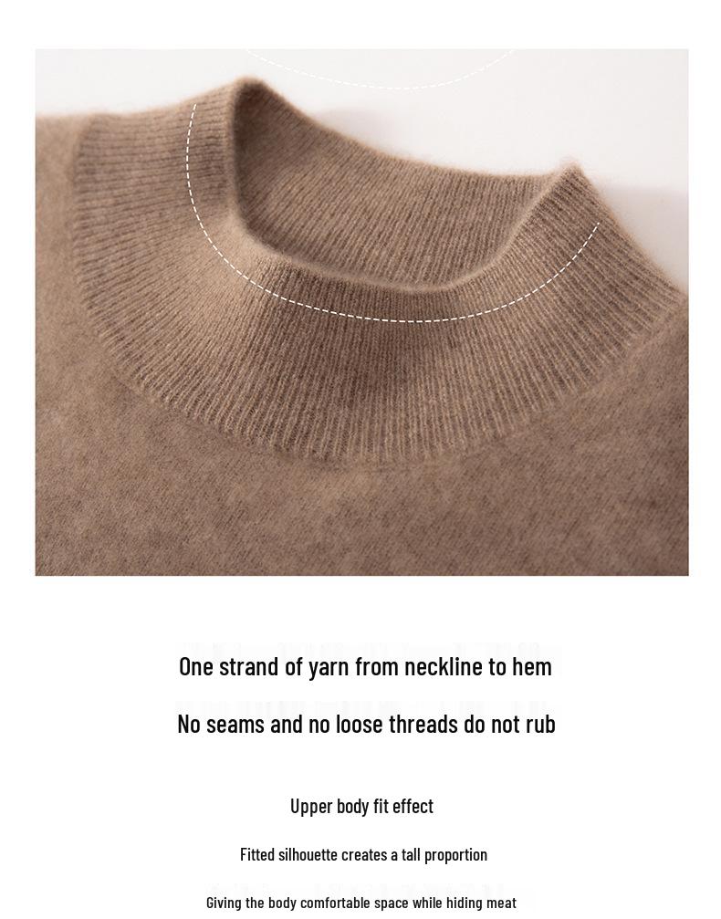 Lekasha Women's 100% Pure Cashmere Round Neck Base Layer Top