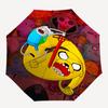 1pc Adventure Time Outdoor Umbrella - Automatic Opening/Closing, Portable 3-Fold Design, 8-Rib Iron Frame - Perfect Gift for Fans, Travelers, Eve