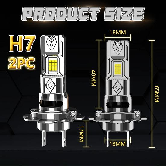 H7 Led Lights 120000LM CANBUS 1:1 Wireless Mini LED Headlight For Car 9084 CSP Chip Turbo Auto Fog Bulbs With Fan Plug&Play 12V