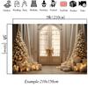 Mocsicka Gold Christmas Tree Curtain Background Wedding Birthday Party Backdrop Photography Window Door Prop Photo Studio Banner7