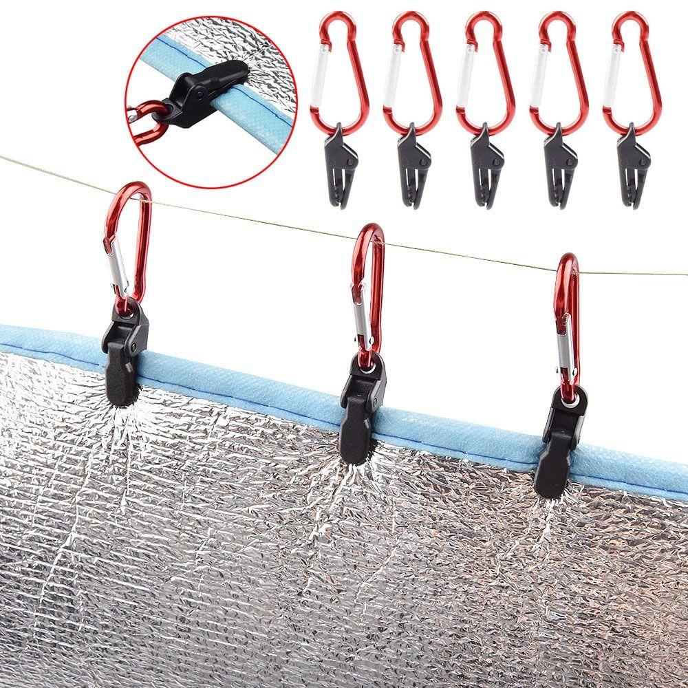 10pcs Hangers Clips Tarp Clips Camping Tent Clips Tent Snaps Tarp Awning Clamp  for Outdoor Camping